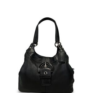 Coach Black Leather Hobo Bag